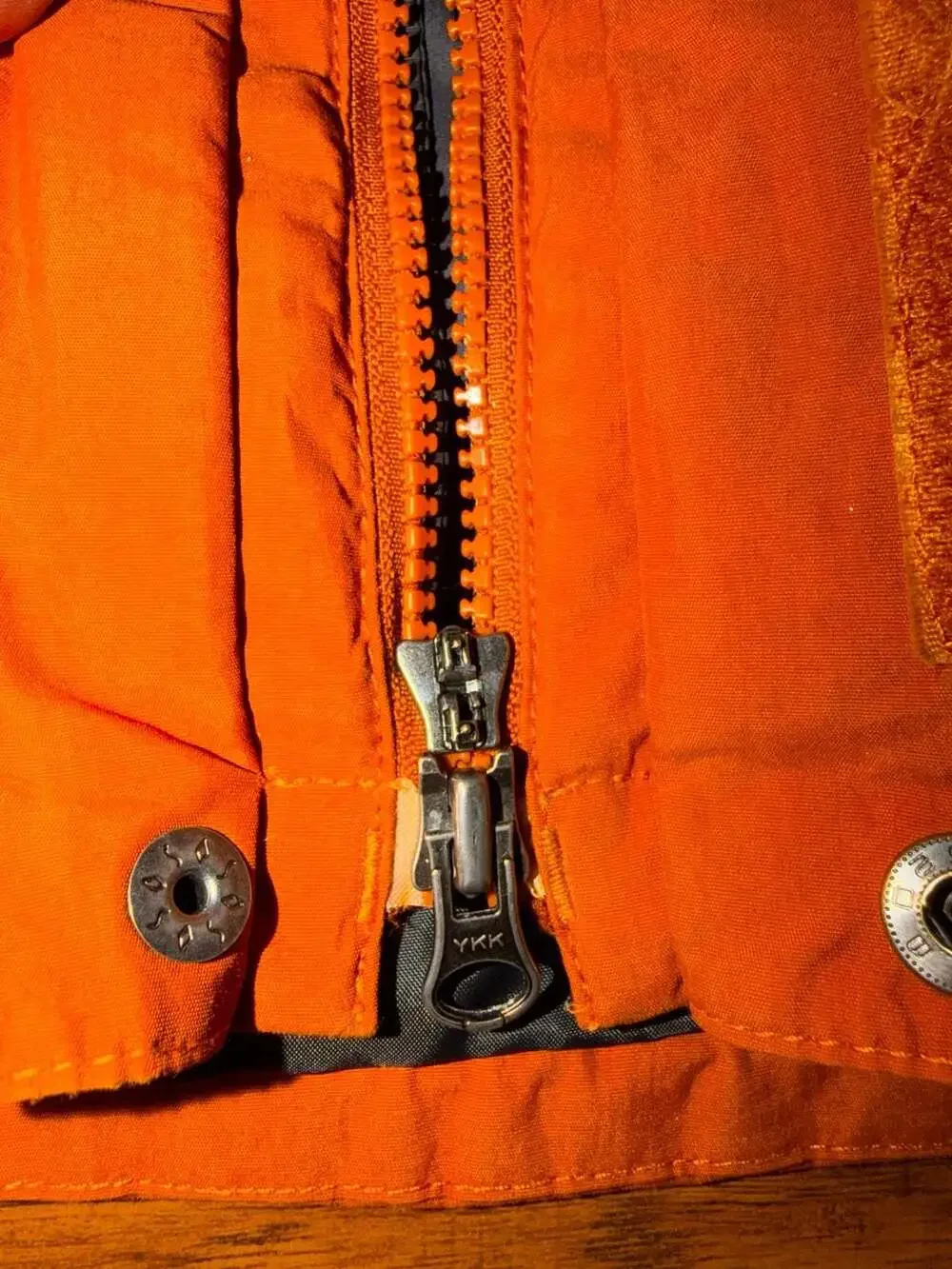 The North Face HyVent Orange and Gray Hooded Winter Jacket